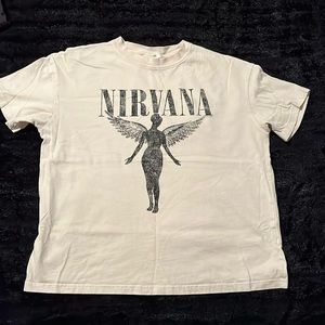 Cream Nirvana T-shirt. Great condition. Size small.